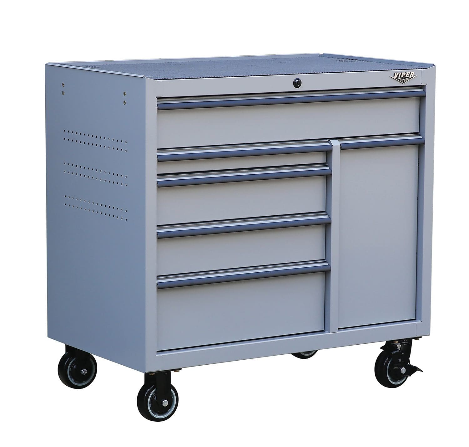 Viper Tool Storage 41-Inch 6-Drawer Steel Rolling Cabinet, Sonic Gray Viper Tool Storage 41-Inch 6-Drawer Steel Rolling Cabinet, Sonic Gray
