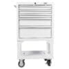 26-Inch 5-Drawer 18G Steel Rolling Cabinet with Bulk Storage