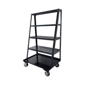 A-Frame Steel Cart with Shelving and Pegboard