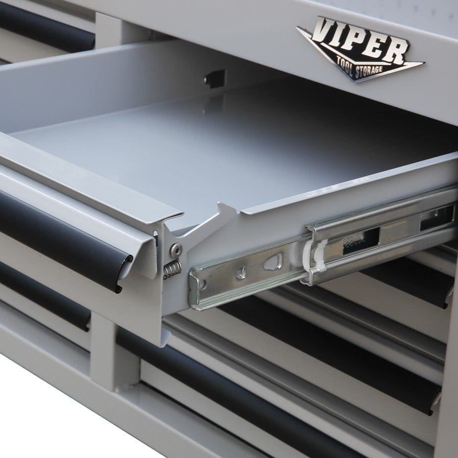 Viper Tool Storage Viper 41-Inch Top and Bottom Steel Rolling Cabinet Combo Sonic Gray Viper Tool Storage Viper 41-Inch Top and Bottom Steel Rolling Cabinet Combo Sonic Gray